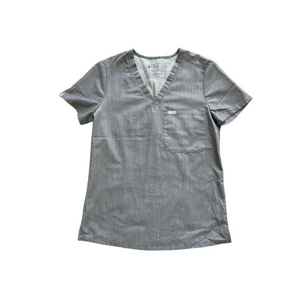 Figs Tops - Figs technical connection grey short sleeve tunic top xsmall
